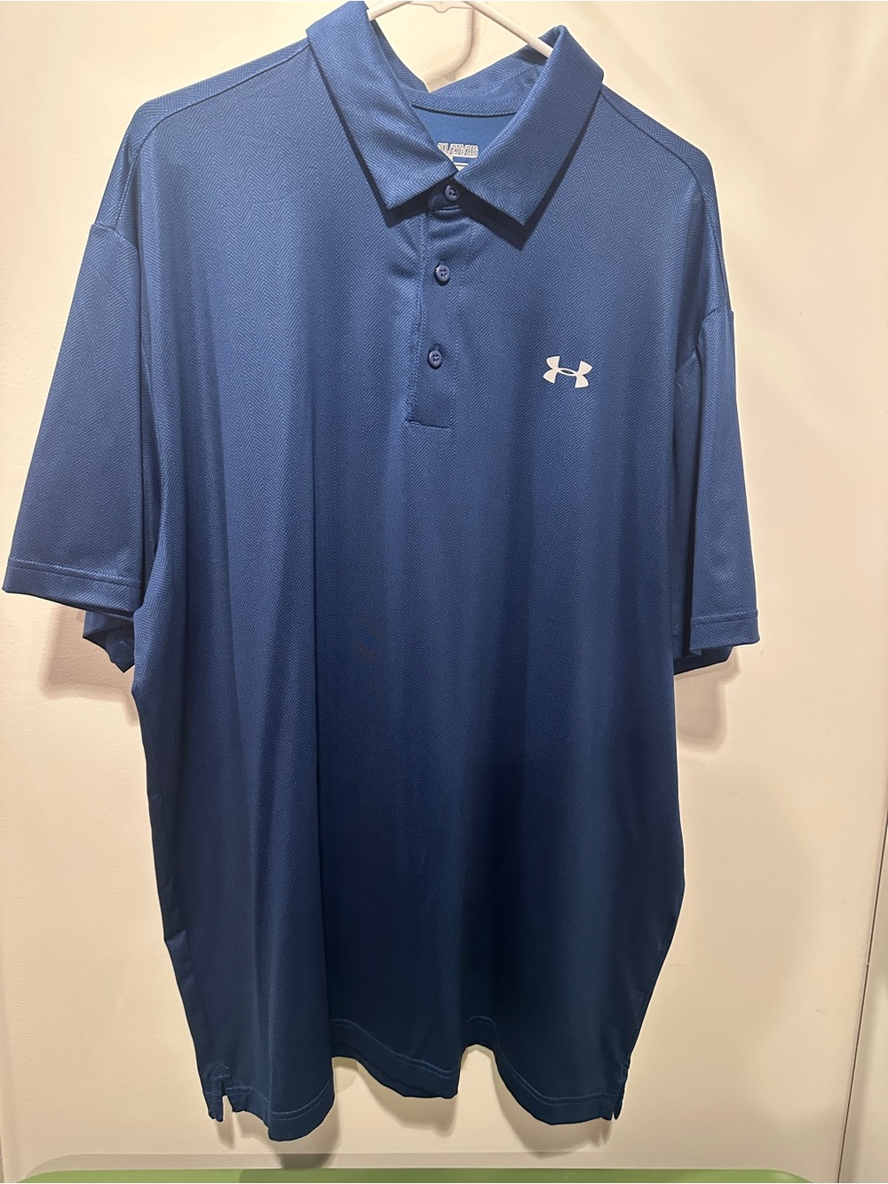 Under Armour Men's Polo Shirt - Navy Blue with White Logo - 2XL